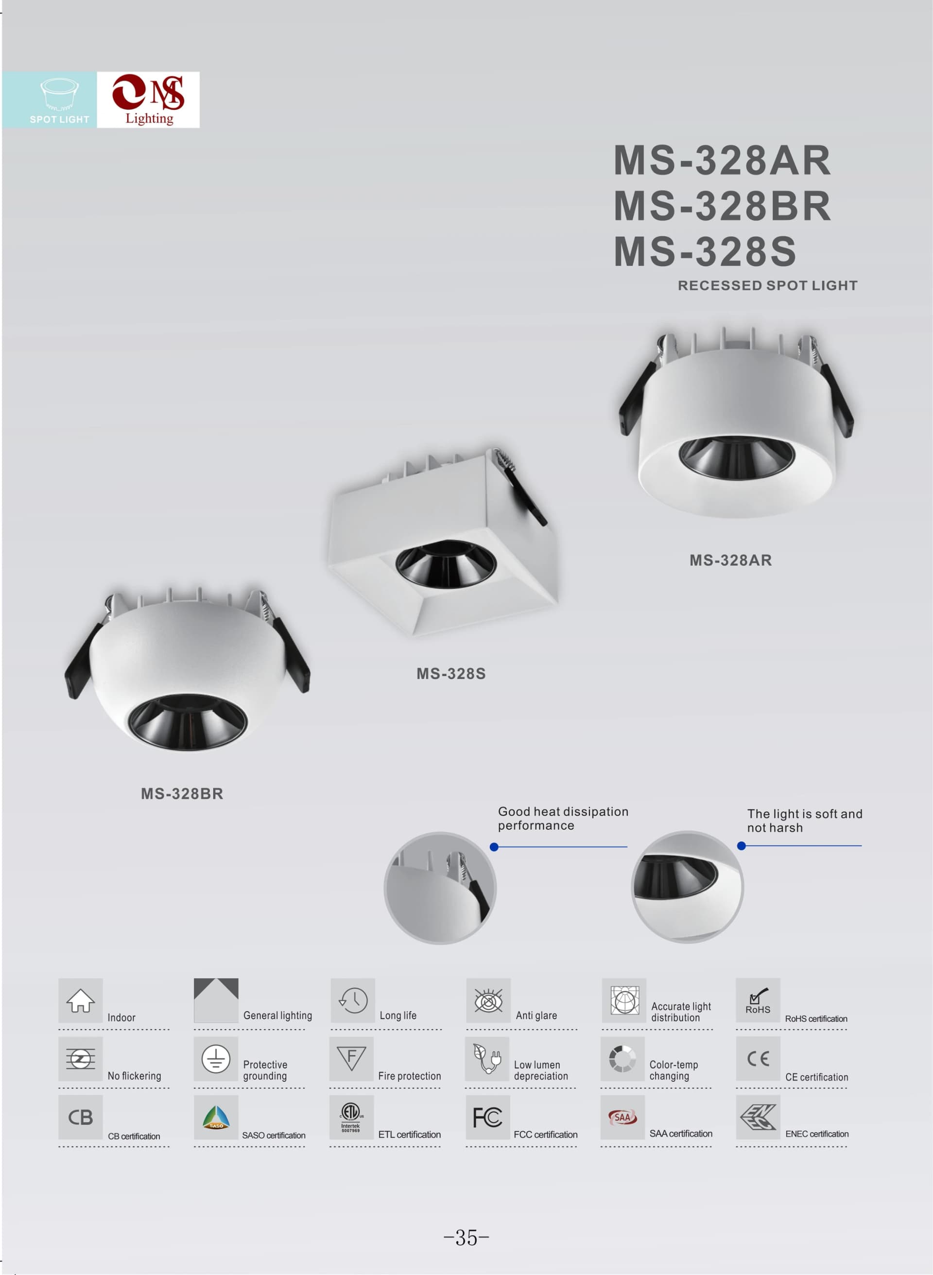MS-328AR Recessed Spot Light