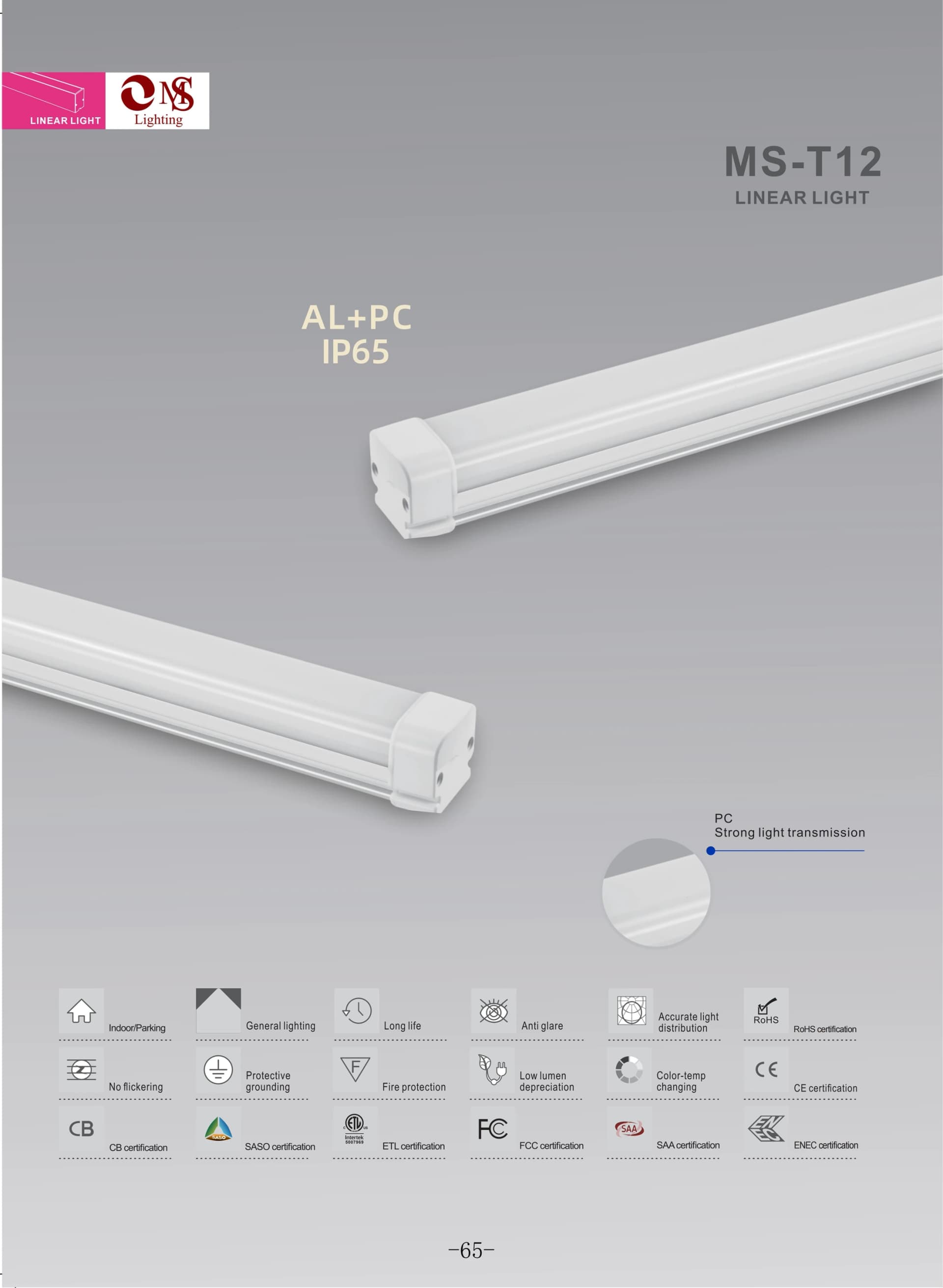 MS-T12 Tri-proof Linear Light