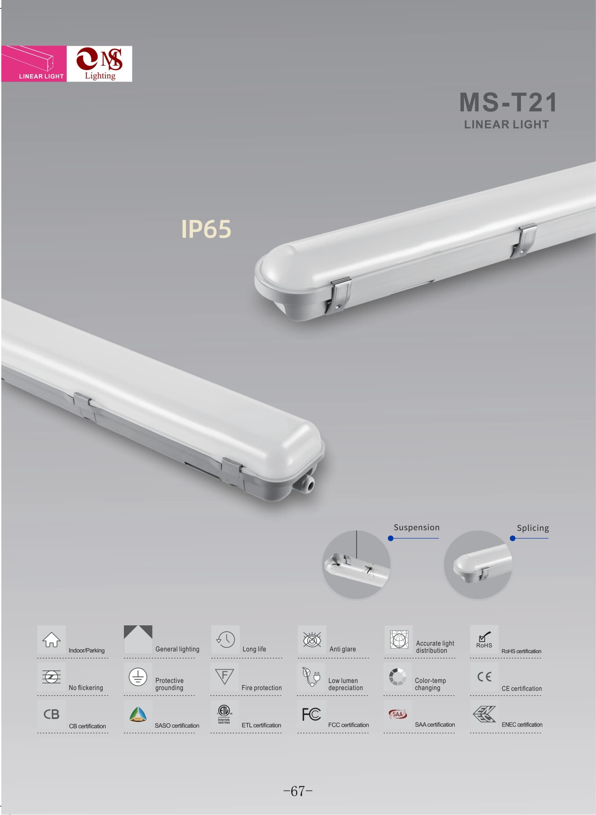 MS-T21 Tri-proof Linear Light
